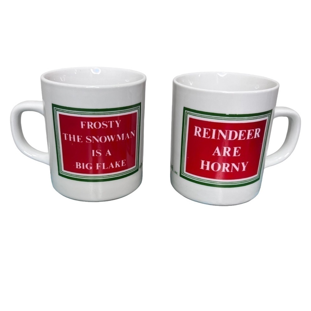 𝅺vintage Adult Humour Coffee Mugs Set of 2